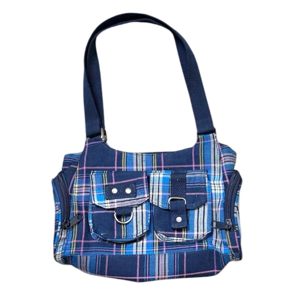 Y2K Limited Too Plaid Purse Shoulder Bag Handbag Blue Pink